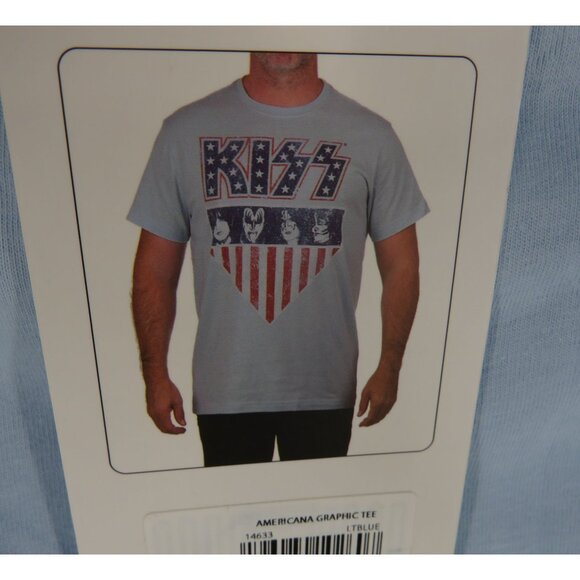 KISS Americana Men's Blue Graphic T-Shirt Medium NWT - Picture 4 of 5